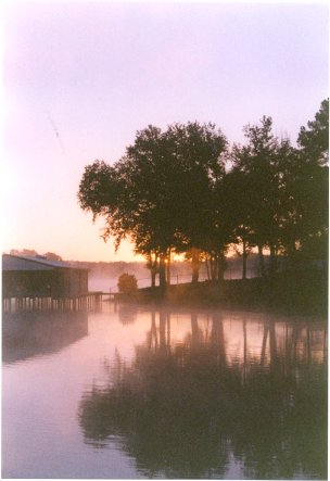 Sunrise on old lake tyler